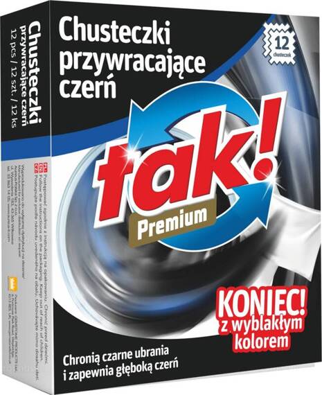 Tak CHUSTECZKI DO PRANIA (12) PRZYWRACAJĄCE CZERŃ