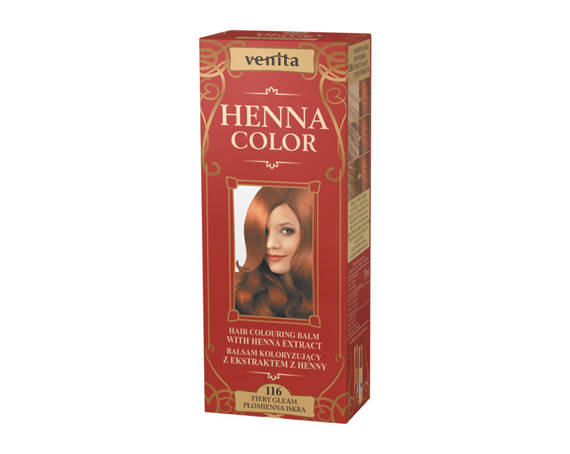 VENITA Henna Color balsam koloryzujący z ekstraktem z henny 116 Płomienna Iskra \ Fiery Gleam  75ml