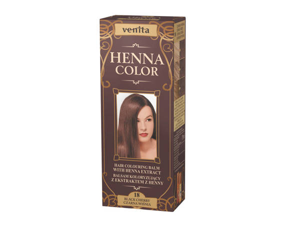 VENITA Henna Color balsam koloryzujący z ekstraktem z henny 18 Czarna wiśnia \ Black cherry 75 ml