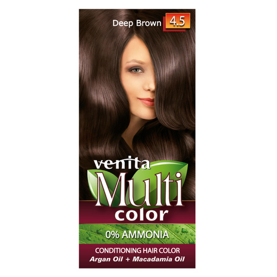 VENITA MULITICOLOR HAIR DYE AMMONIA-FREE 4.5 DARK BROWN