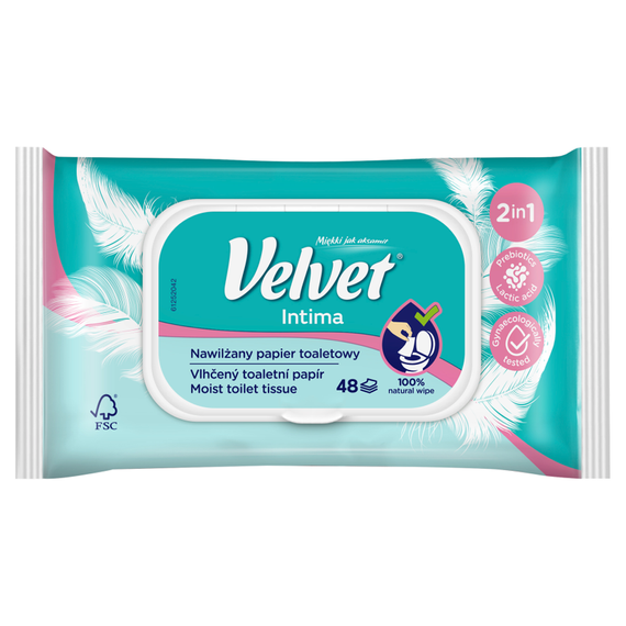 Velvet Intima Moistened toilet paper 48 pieces