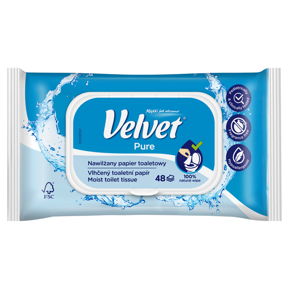 Velvet Pure Moistened toilet paper 48 pieces