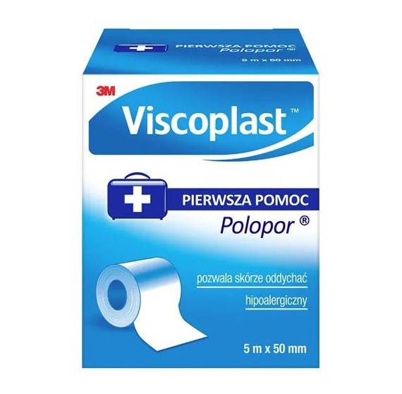 Viscoplast Polopor przylepiec, 5 m x 50 mm, rolka/1 szt.