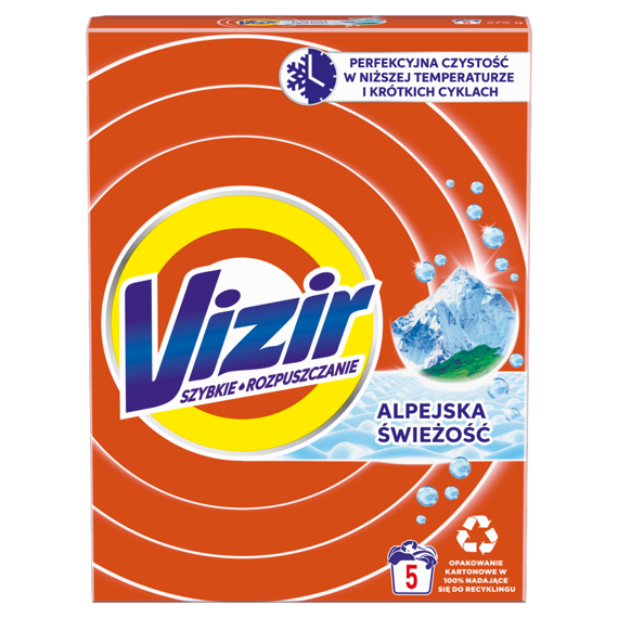 Vizir Alpine Fresh washing powder, 5 washes