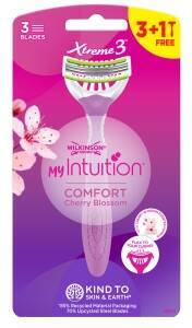 Wilkinson Sword My Intuition Xtreme3 Comfort Cherry Blossom Disposable Razor 4 pcs.