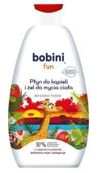 bobini fun Płyn do kąpieli i żel do mycia ciała o zapachu truskawek 500 ml