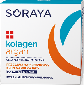  Soraya KOLAGEN+ARGAN Przeciwzmarszczkowy krem nawilżający na dzień i na noc 50 ml