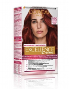 6.66 Intensive rote Haarfarbe L'Oreal Excellence Creme 