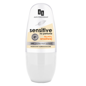 AA Anti-perspirant Sensitive roll-on No perfume dla skóry wrażliwej 50 ml