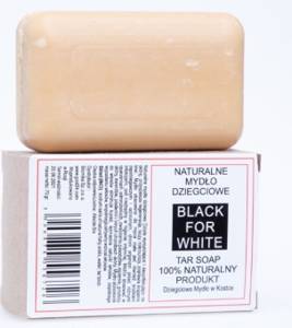 Black For White Naturalne Mydło w kostce Dziegciowe 75g