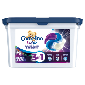 Coccolino Care Kapsułki 3w1 do prania czarnych i ciemnych tkanin 486 g (18 prań)