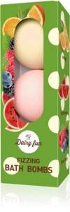 Dairy Fun Orange Watermelon Forest Fruits Brausebadebomben 3 x 100 g