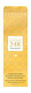 Dermika Gold-24k Total Benefit Essenz der Jugend luxuriöse Creme für die Haut rund um die Augen 15ml