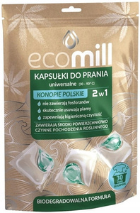 Ecomill kapsułki do prania tkanin Uniwersalne 30sztuk Konopie Polskie