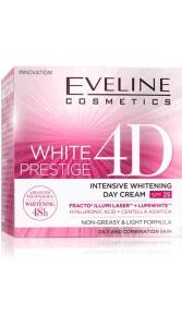 Eveline White Prestige 4D Aufhellende Gesichtscreme für den Tag mit SPF25 50 ml