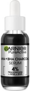 Garnier Pure Active Serum przeciw niedoskonałościom z kwasem AHA, BHA i węglem 30 ml