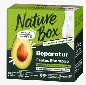 Nature Box Avocado Oil Regenerujący szampon do włosów w kostce z olejem awokado 85 g