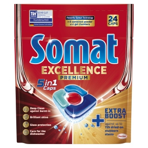 SOMAT Excellence Premium 5in1 Geschirrspültabletten - 24 Stück