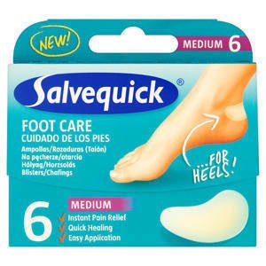 Salvequick Fußpflege Medium Verputz für Blasen und Abschürfungen 6 Stück