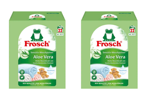 Zestaw 2x Frosch Aloe Vera Sensitiv Proszek 22 prania 1,45 kg