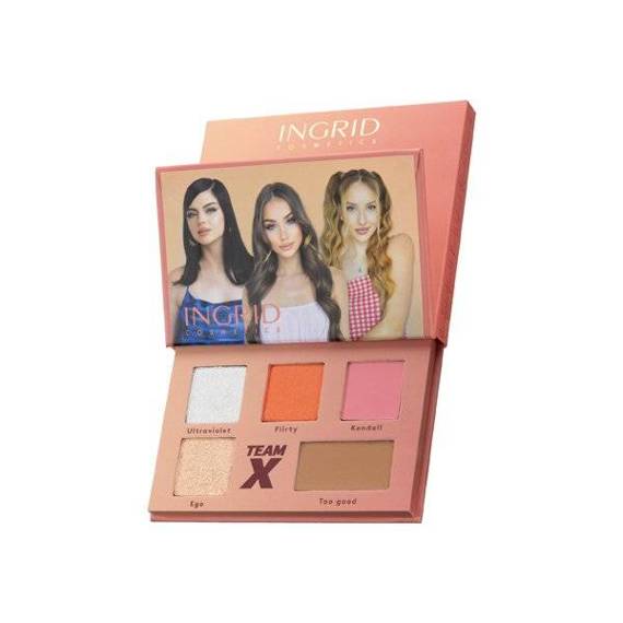  INGRID Cosmetics Paleta cieni do powiek Flirty TeamX 5 kolorów