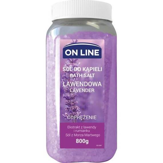  On Line Odprężająca Sól do kąpieli Lawenda 800g