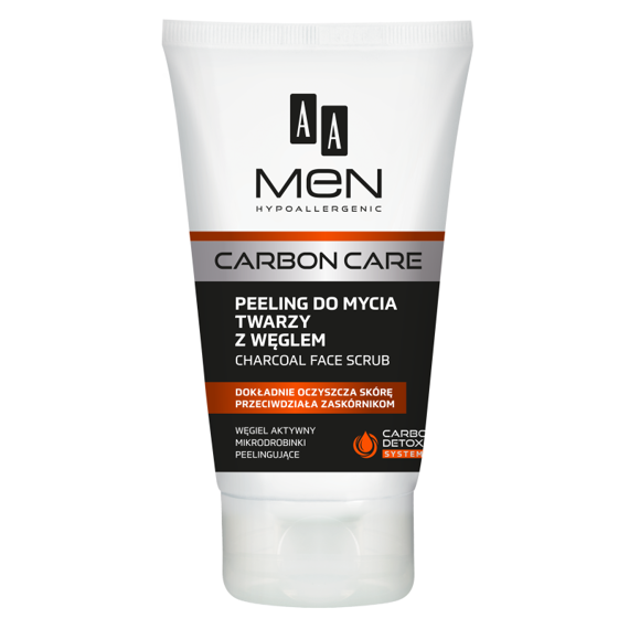 AA Men Carbon Care Peeling do mycia twarzy z węglem 150 ml