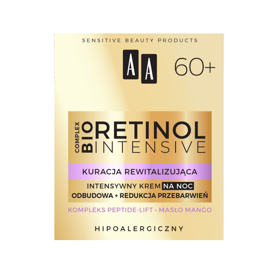 AA Retinol Intensive 60+ intensive Nachtcreme zur Rekonstruktion + Verfärbungsreduzierung 50 ml