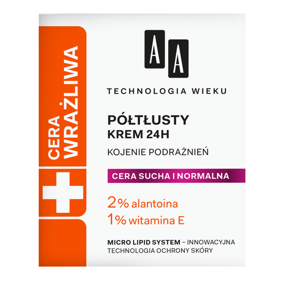 AA Technologie Alter Sensitive Skin Cream 50ml 24 verschwindenden
