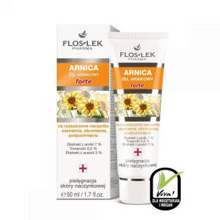 ARNICA® Żel z arniką forte na rozszerzone naczynka, zasinienia, obrzmienia, podpuchnięcia 50 ml - Floslek