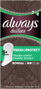 Always Dailies Fresh & Protect Normal Wkładki Higieniczne x 30