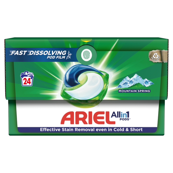 Ariel All-in-1 PODS Kapseln mit Waschflüssigkeit, 24 Wäschen