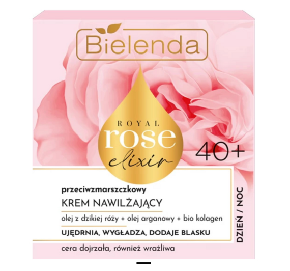 BIELENDA ROYAL ROSE ELIXIR Przeciwzmarszczkowy krem nawilżający 40+ d/n 50 ml