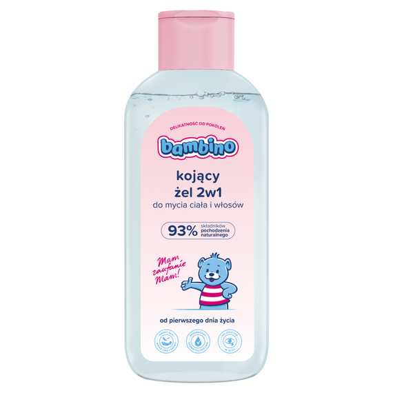 Bambino Beruhigendes 2in1-Gel zum Waschen von Körper und Haar 400 ml