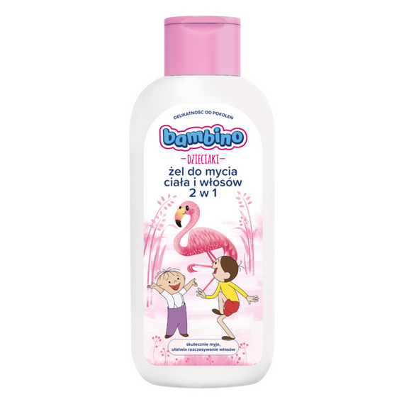 Bambino Kids Gel zum Waschen von Körper und Haaren 2in1 Flamingo