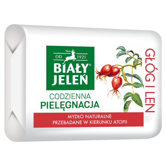 Biały Jeleń Naturseife Weißdorn und Leinen 100 g