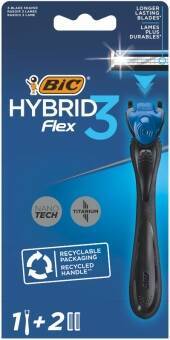 Bic Flex 3 HYBRID Rasierer 2 Minen