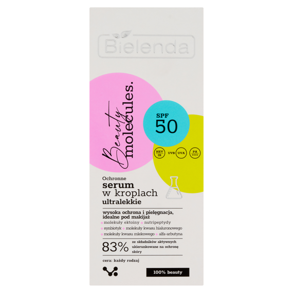 Bielenda Beauty Molecules Schutzserum in Tropfen ultraleicht SPF 50 30 ml