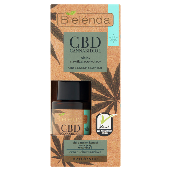 Bielenda CBD Cannabidiol Olejek nawilżająco-kojący na dzień noc 15 ml