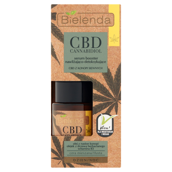 Bielenda CBD Cannabidiol Serum booster nawilżająco-detoksykujące na dzień noc 15 ml