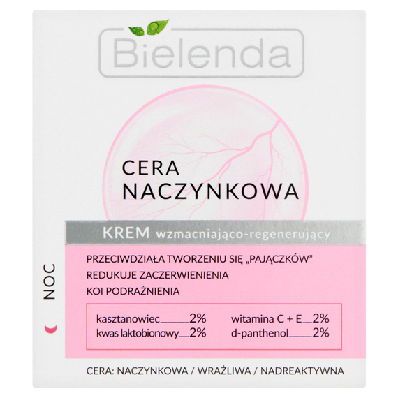 Bielenda Cera naczynkowa Krem wzmacniająco-regenerujący na noc 50 ml