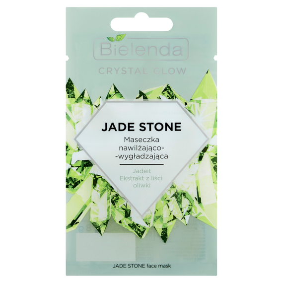 Bielenda Crystal Glow Jade Stone Feuchtigkeitsspendende und glättende Maske 8 g