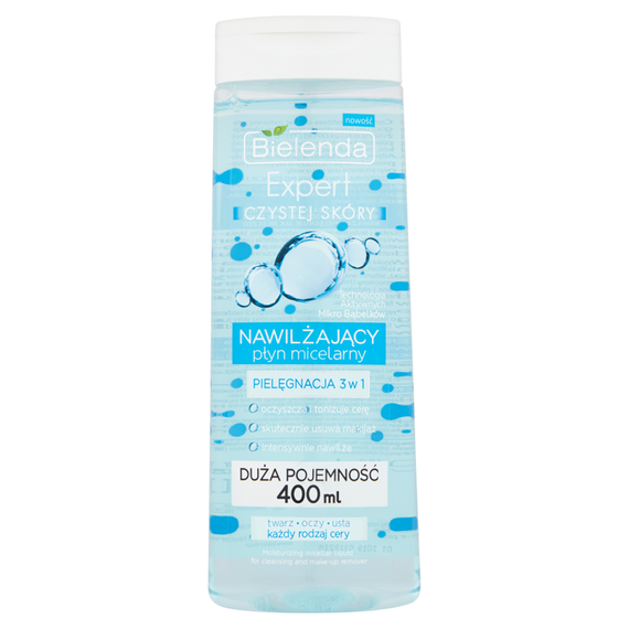 Bielenda Expert Clean Skin Feuchtigkeitsspendende Mizellenflüssigkeit 400 ml