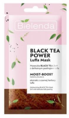 Bielenda Maseczka Black Tea 2w1 z delikatnym peelingiem luffa nawilżająca 8 g