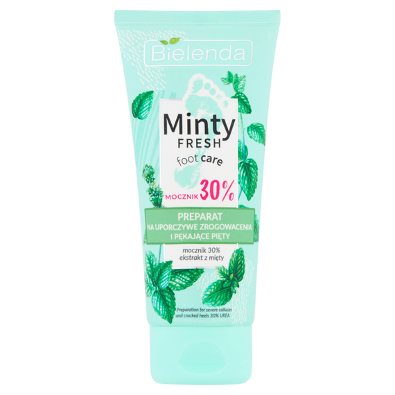 Bielenda Minty Fresh Präparat gegen hartnäckige Hornhaut und rissige Fersen, Harnstoff 30 % 75 ml