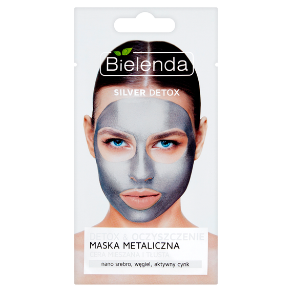 Bielenda Silver Detox Metallic Mask für Mischhaut und fettige Haut 8 g