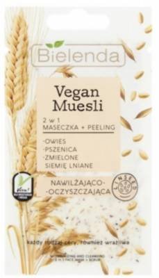 Bielenda Vegan Muesli 2 w 1 Maseczka + Peeling nawilżająco-oczyszczająca 8 g