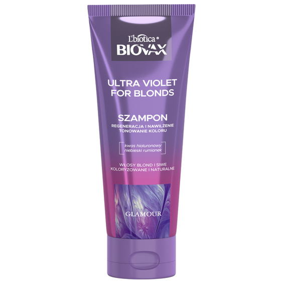 Biovax Ultra Violet Intensiv regenerierendes Tönungsshampoo für blondes und graues Haar 200 ml