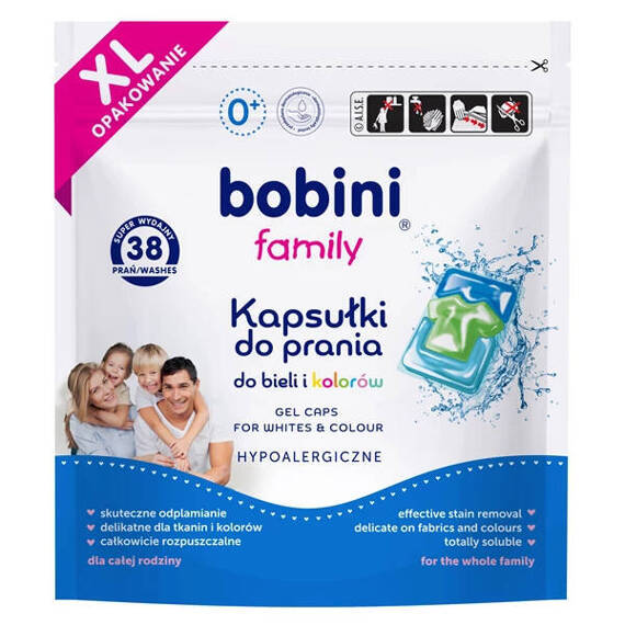 Bobini Family Kapsułki do Prania Uniwersalne 38 pr