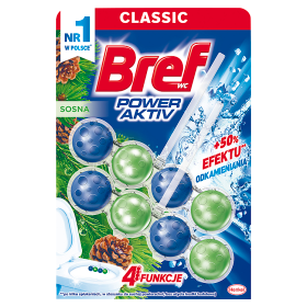 Bref WC Power Aktiv Wasch- und Duftanhänger für WC-Becken, Kiefer, 2 x 50 g